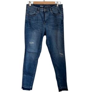 Mossimo Supply & Co size 10 high waist slightly distressed jeans power stretch